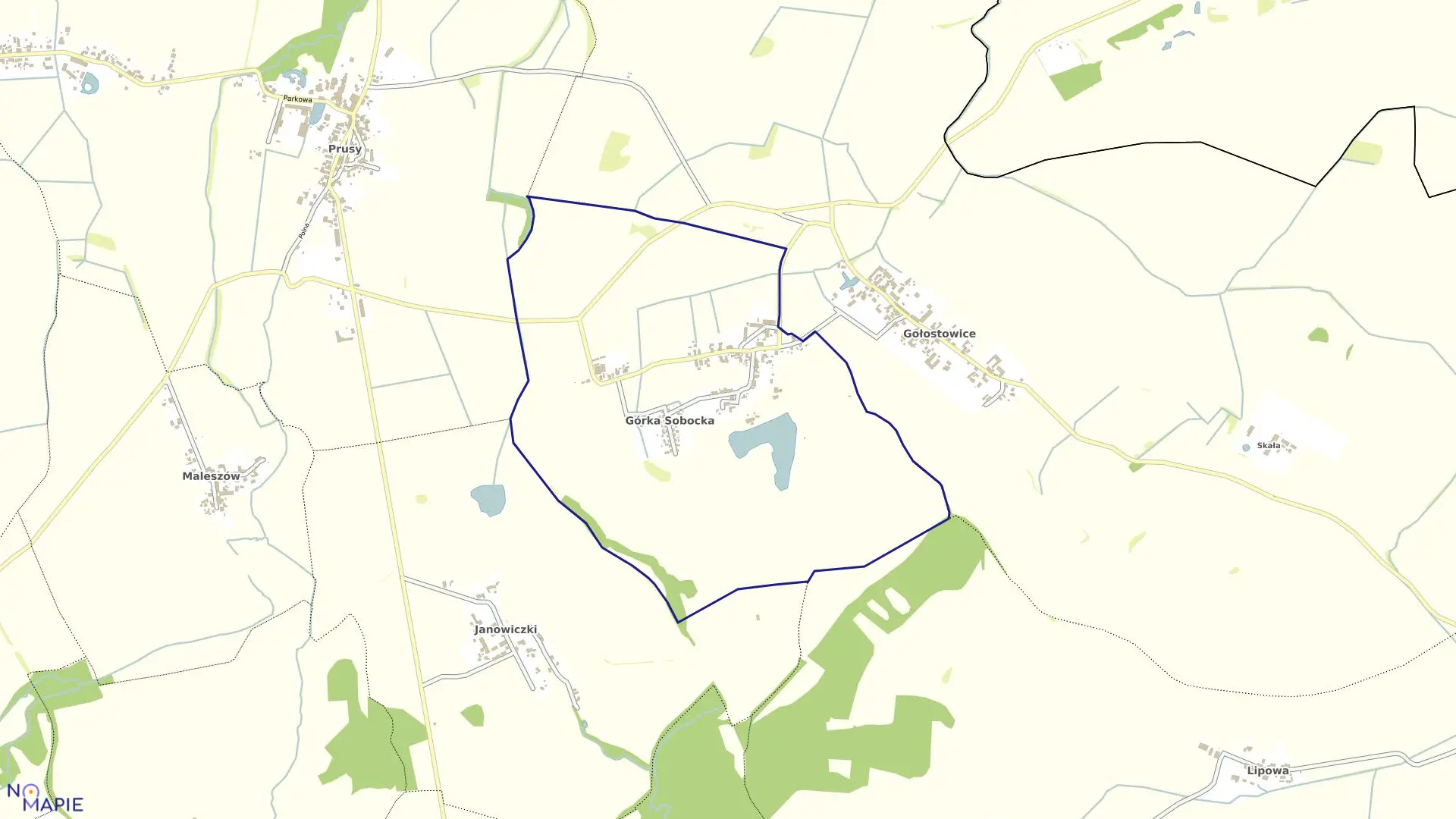 Mapa obrębu GÓRKA SOBOCKA w gminie Kondratowice